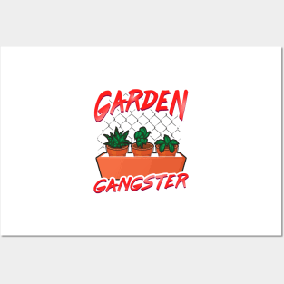 Cute & Funny Garden Gangster Planting Pun Posters and Art